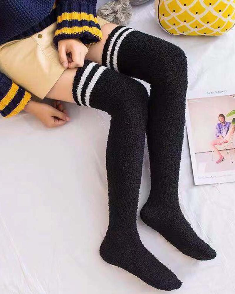 1Pair Christmas Cartoon Thigh Socks Warm Stockings