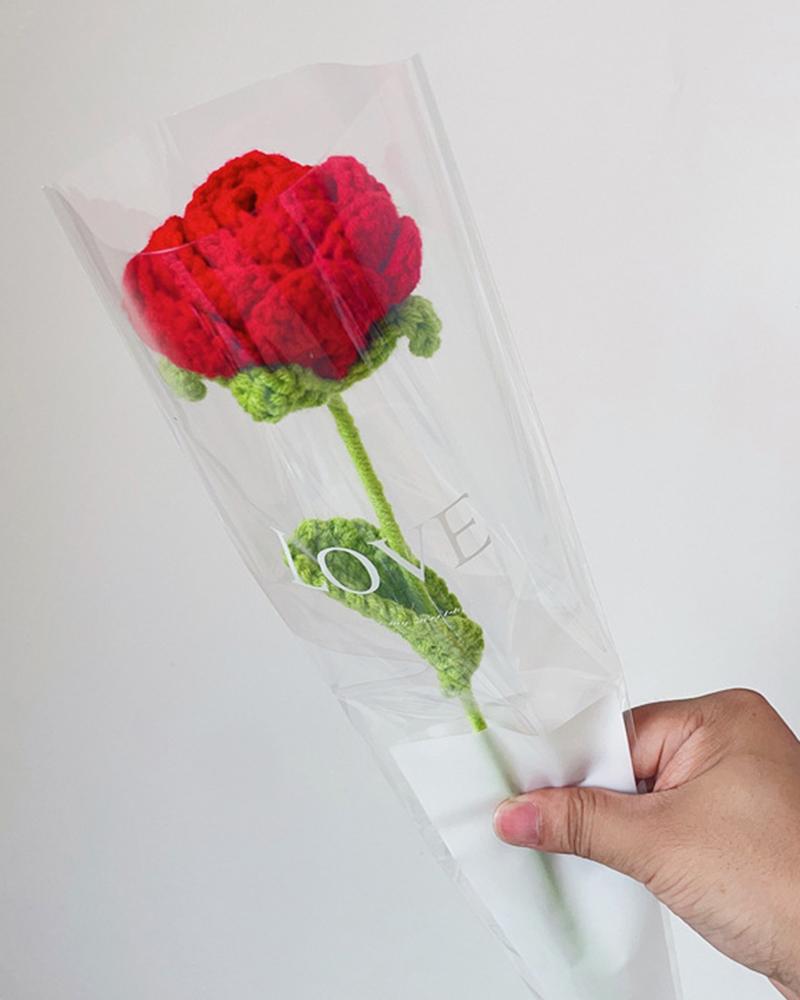 1pc Mother's Day Gift Handmade Crochet Artificial Floral Bouquet