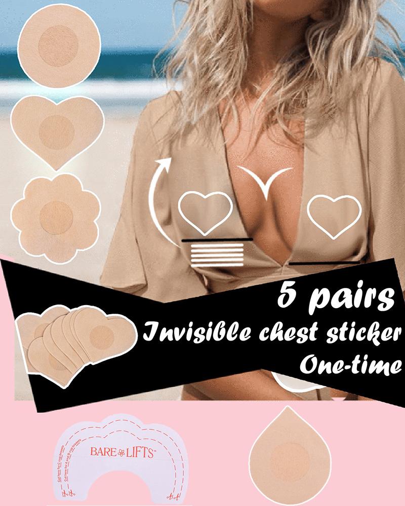 Pads & Enhancers 5 Pairs Invisible Adhesive Breast Stickers Chest Lifting Bra Nipple Covers