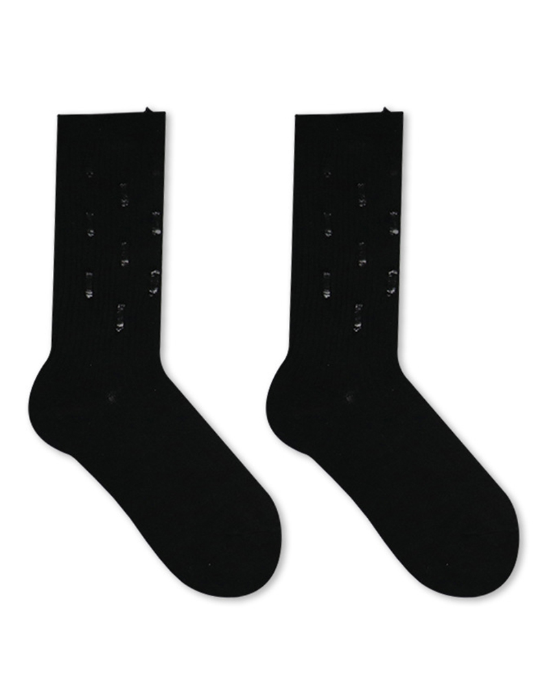 1Pair Striped Colorblock Crew Socks