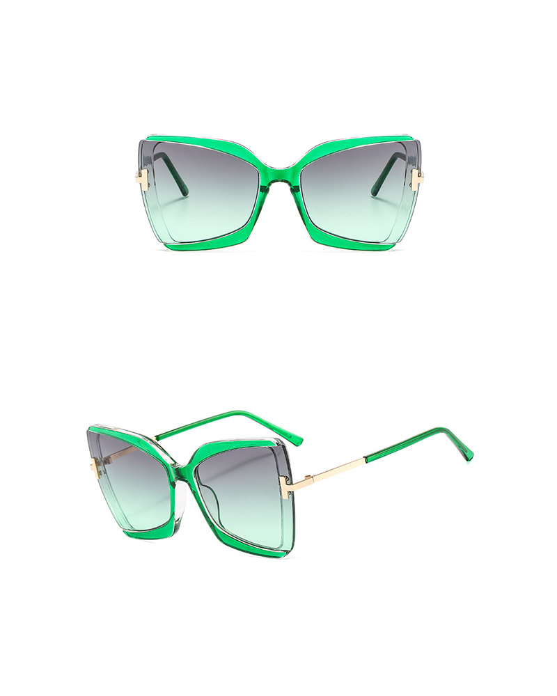 1Pair Oversized Frame Square T Sunglasses