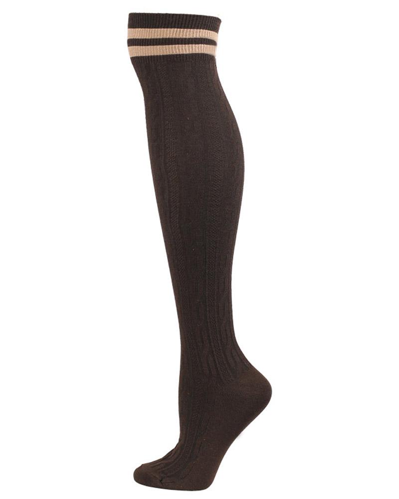 1Pair Thigh High Cable Knit Leg Warmers Long Boot Socks