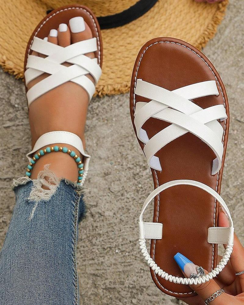 Crisscross Ankle Strap Summer Beach Sandals