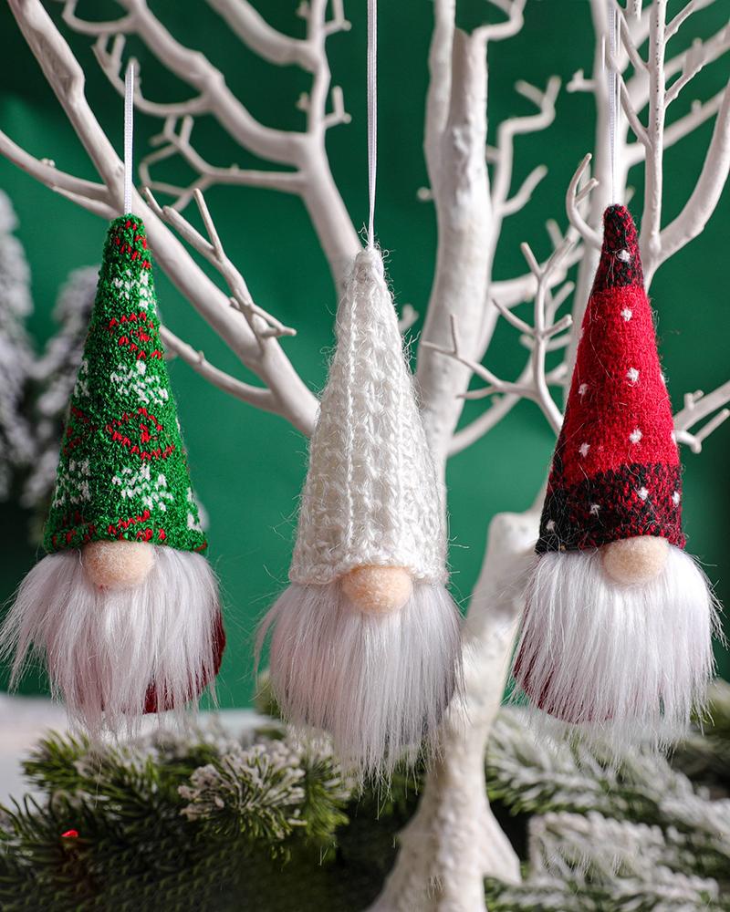 3PCS Gnome Rudolph Doll Christmas Faceless Doll Home Party Desktop Ornaments