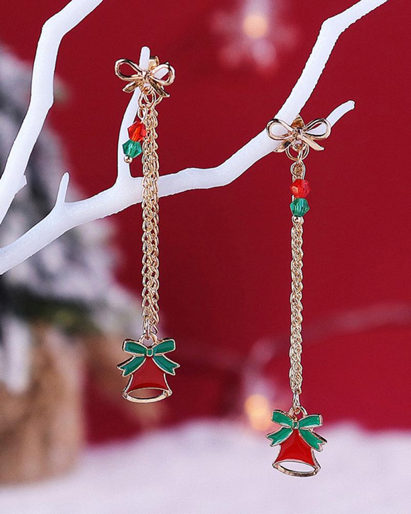 1Pair Christmas Graphic Tassel Drop Earrings