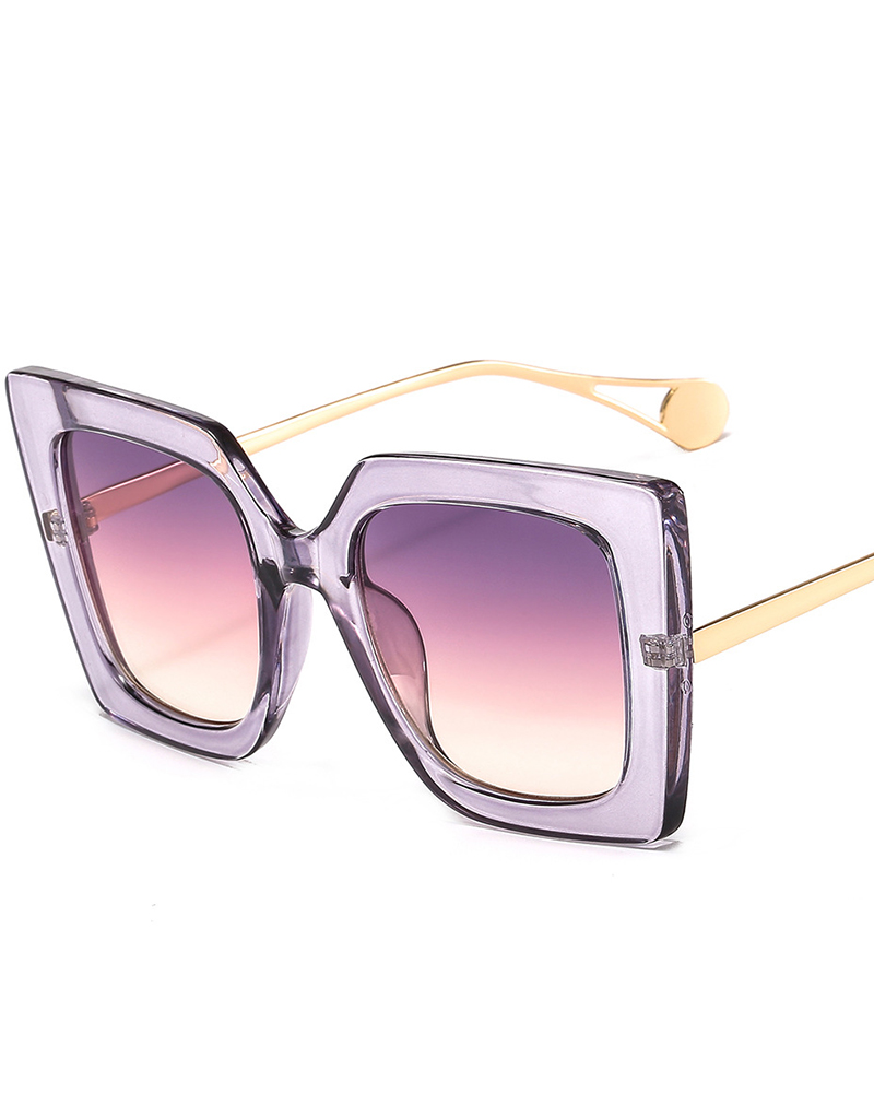   ChicMe 1Pair Tie Dye Gradient Square Sunglasses