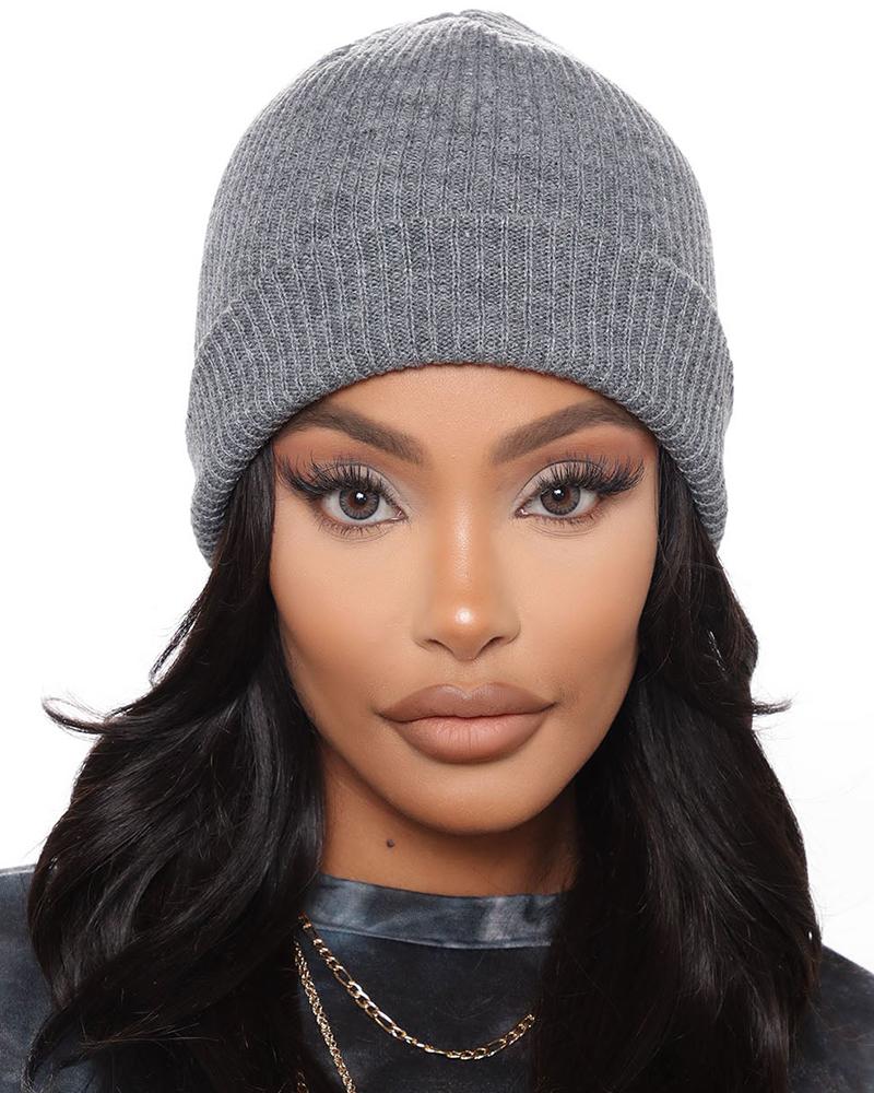 Trendy Thermal Knit Bennie Hat