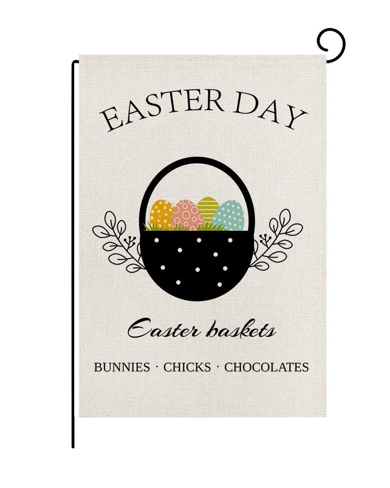 1pc Easter Graphic Letter Print Garden Flag Outdoor Decoration