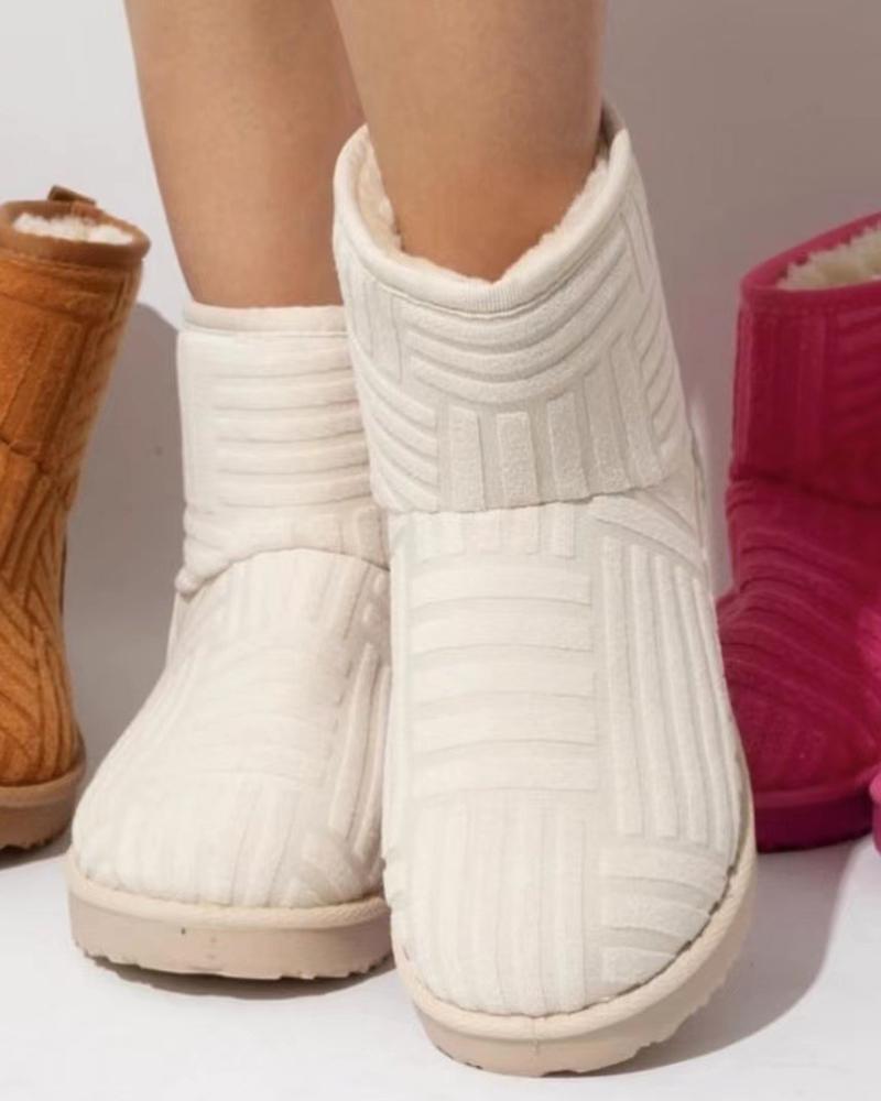 Fuzzy Lined Snow Boots