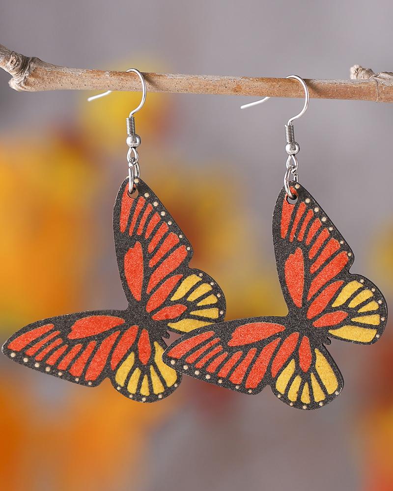 1Pair Vintage Butterfly Shaped Hook Earrings