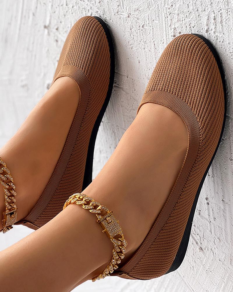 Comfortable Knit Casual Loafers