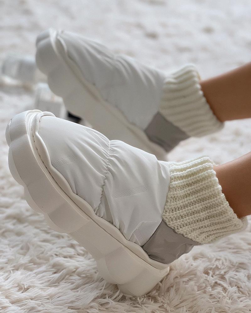  Quilted Non Slip Lined Slipper Boots