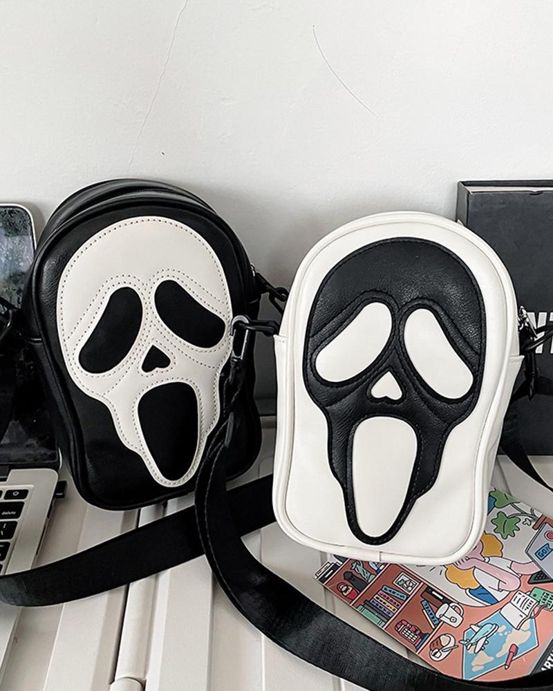 Halloween Skull Ghost Funny Crossbody Phone Bag