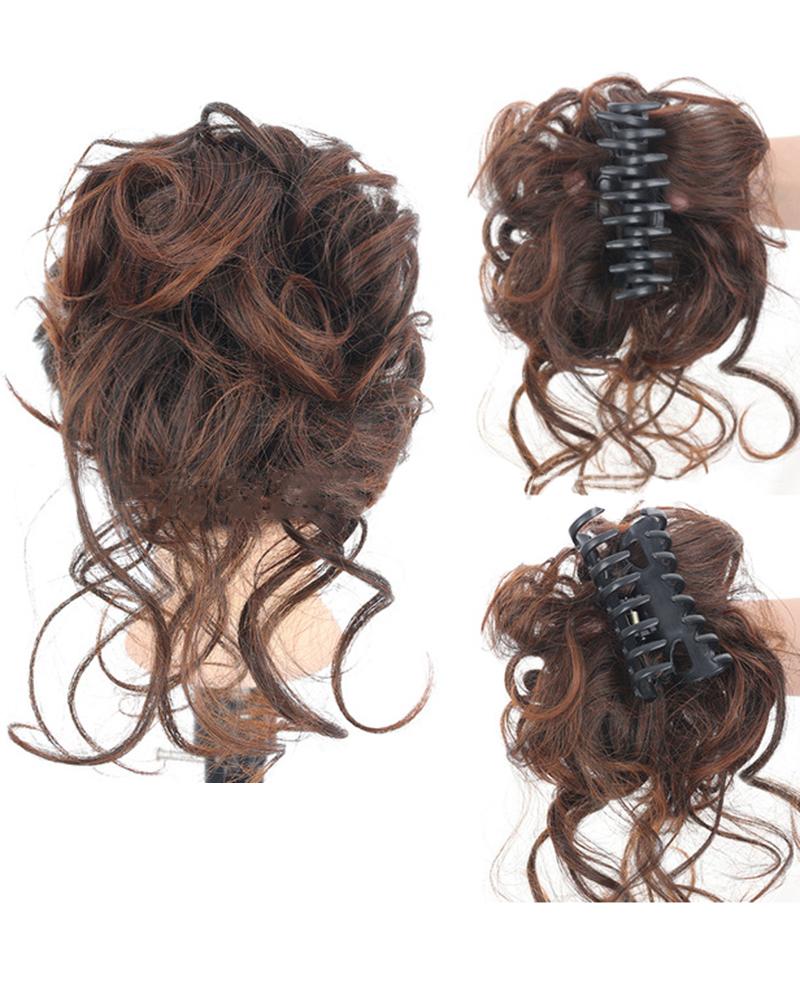 Hair Wigs  ChicMe Messy Bun Hairpiece Ponytail Clip Synthetic Hair Extensions Scrunchies