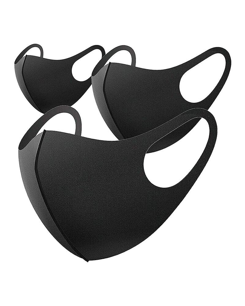 Face Mask Solid Breathable Mouth Mask Washable And Reusable