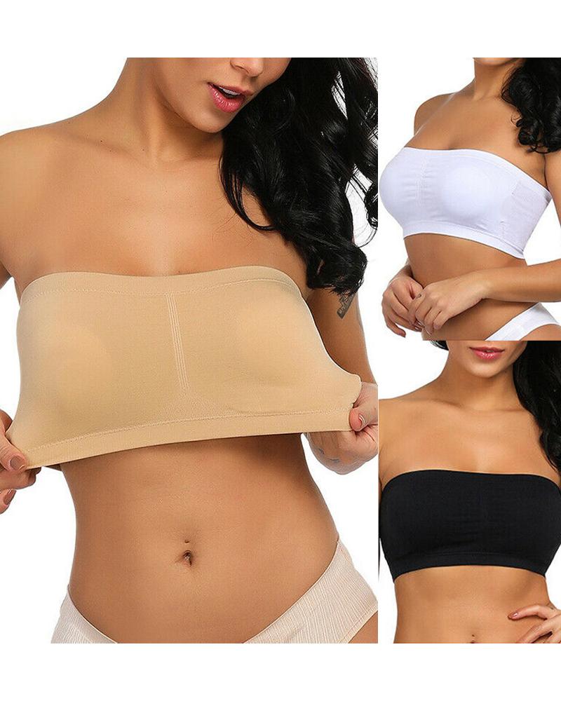 Strapless Bandeau Bralette Invisible Bra