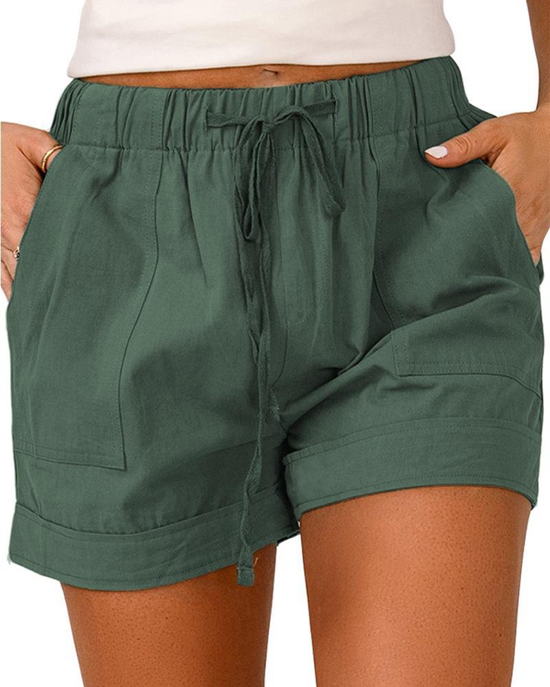   ChicMe Pocket Design Drawstring Waist Shorts