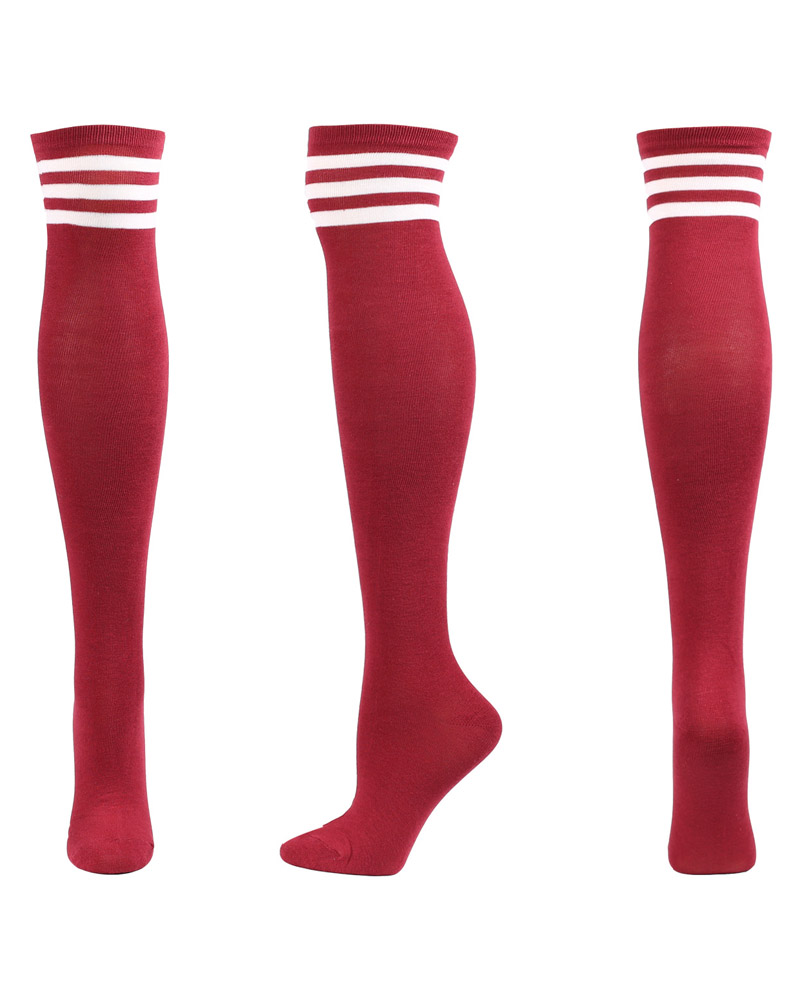 1Pair Contrast Paneled Thigh High Leg Warmers Long Boot Socks