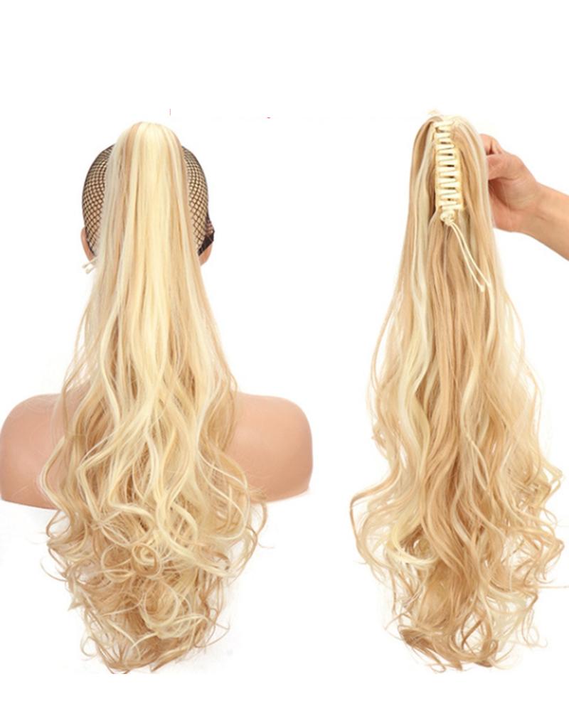 Hair Wigs  ChicMe Ponytail Hair Extensions Claw Clip Synthetic Curly Wavy False Tail Hairpiece