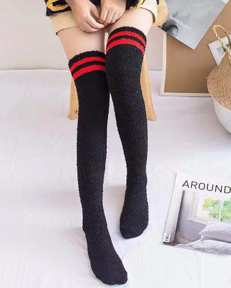 1Pair Christmas Cartoon Thigh Socks Warm Stockings