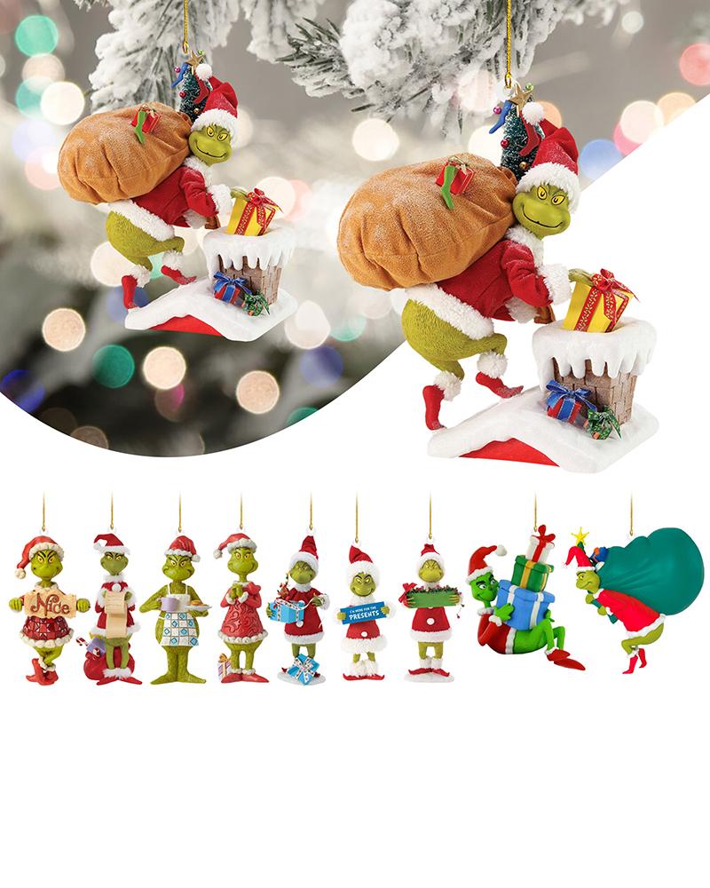   ChicMe 1pc Christmas Graphic Tree Ornament Hanging Home Decoration