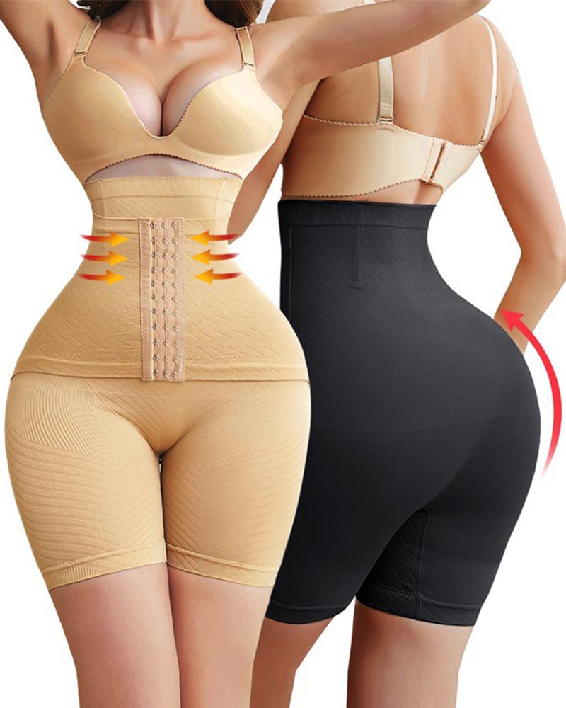  Hook Front Tummy Control Butt Lifting Shapewear Underwear