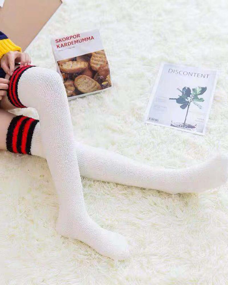 1Pair Christmas Cartoon Thigh Socks Warm Stockings