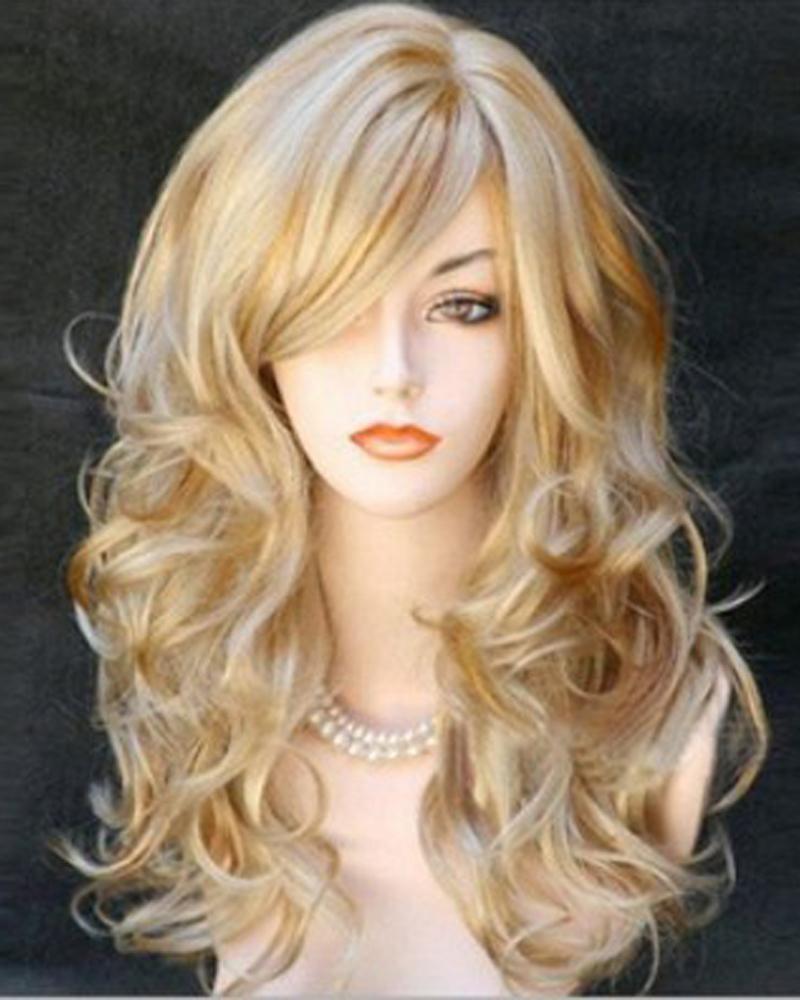   ChicMe 24Inch Long Curly Hair Wig Natural Looking Synthetic Wavy Full Wigs