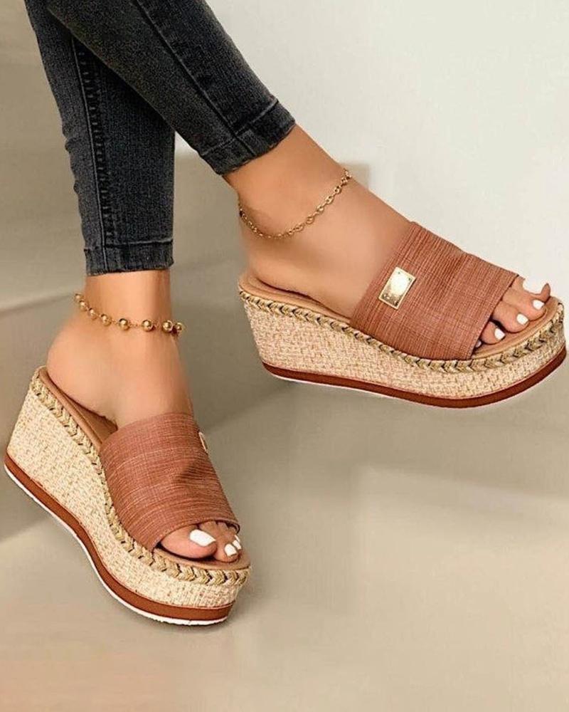 Open Toe Casual Wedge Sandals