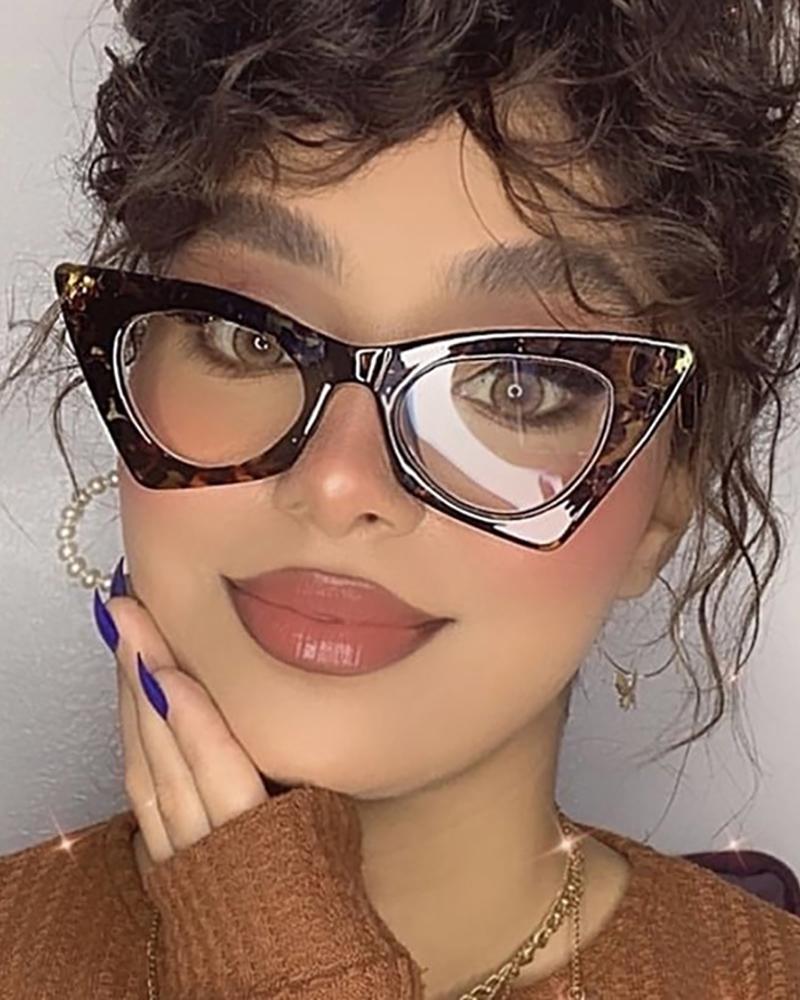 1Pair Retro Cat Eye Frame Sunglasses