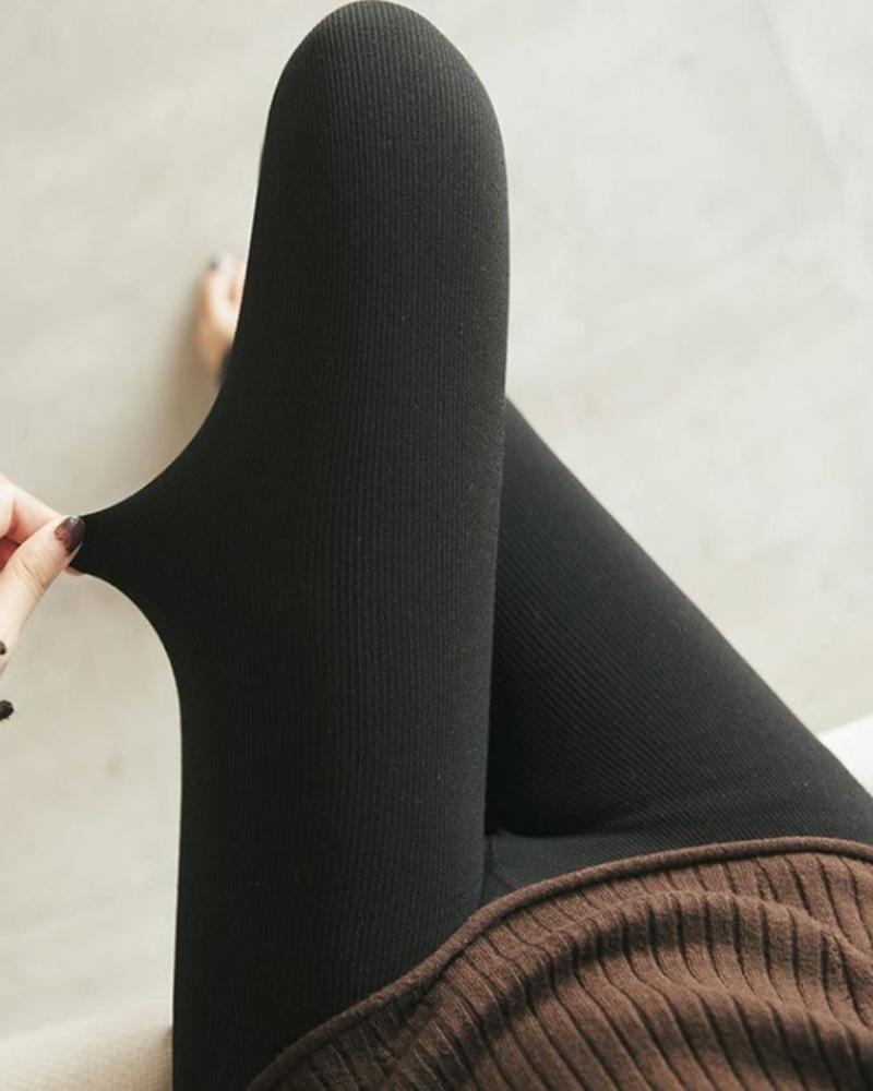 High Waist Fleece Lined Thermal Tights Leggings