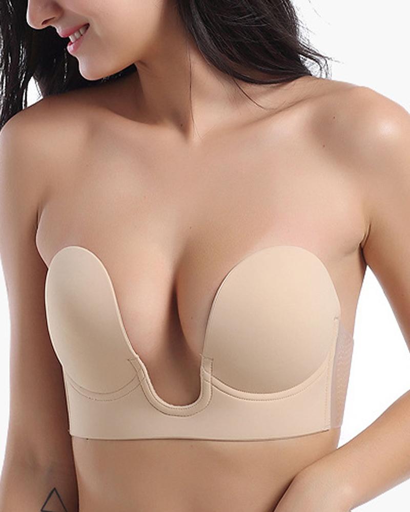 Silicone Push Up Invisible Bra Strapless Self Adhesive Nipple Cover Bust Lifter