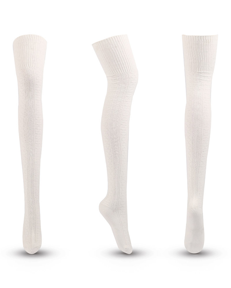 1Pair Thigh High Knit Leg Warmers Long Boot Socks