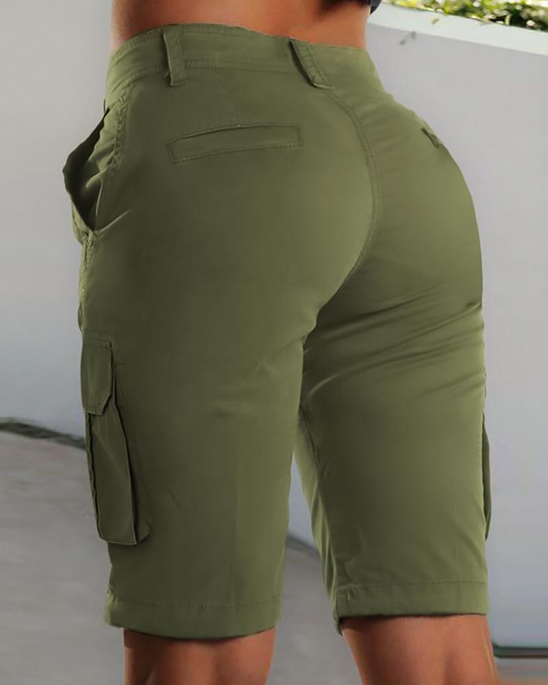  Casual Pocket Design Cargo Shorts