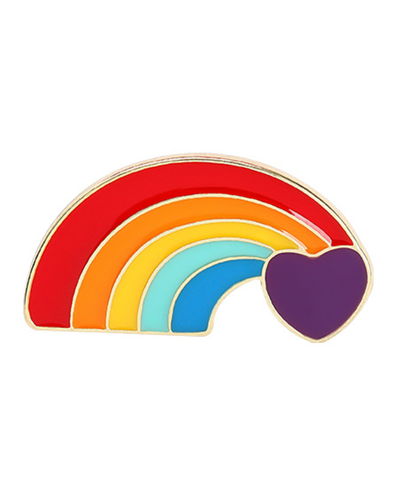 1pc Rainbow Graphic Pride Month Pin Decoration Brooch