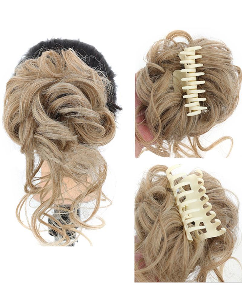 Messy Bun Hairpiece Ponytail Clip Synthetic Hair Extensions Scrunchies