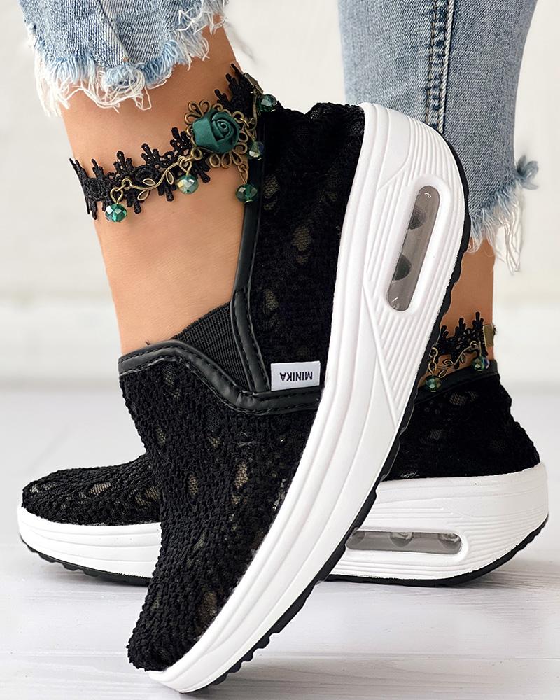 Breathable Lace Slip-on Casual Sneakers