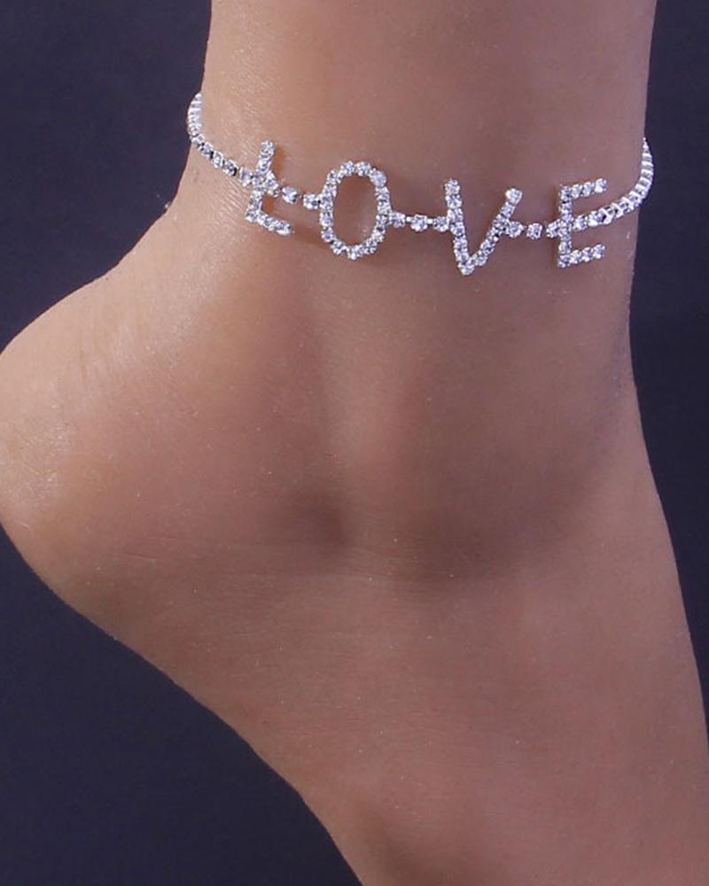  1pc Mother's Day Wedding Guest Gift Fashion Jewelry Love Letter Anklet