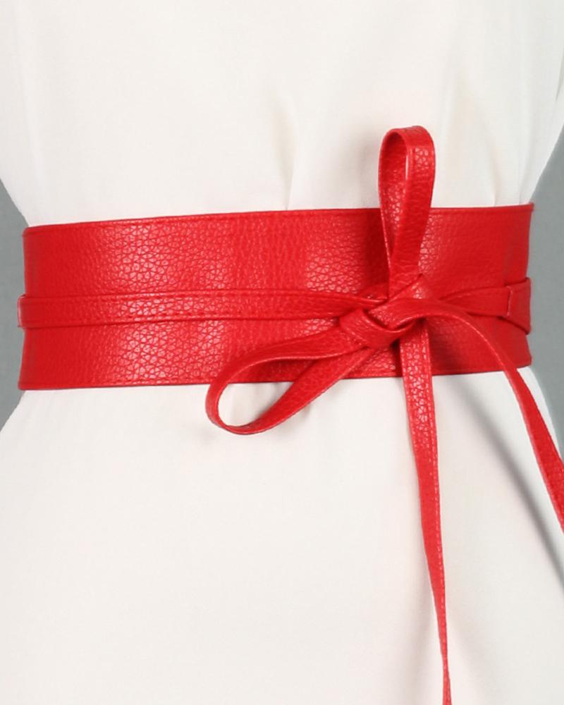  Tied Detail Wide Fashion Waist Belt