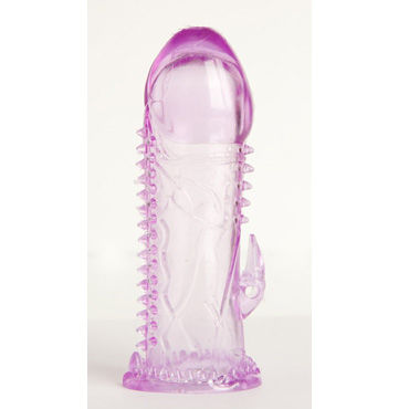 Насадки на пенис  Condom-Shop Toyfa насадка, фиолетовая Стимуляция клитора, на присоске