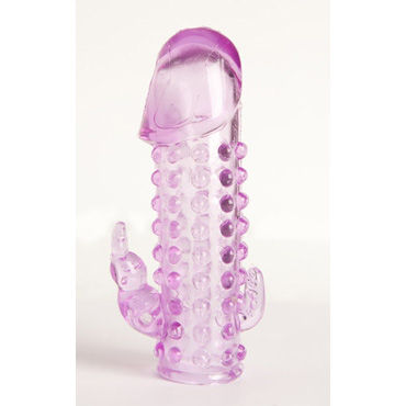 Насадки на пенис  Condom-Shop Toyfa насадка, фиолетовая Стимуляция клитора и G-точки, с бугорками