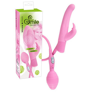 Стимуляция клитора  Condom-Shop Smile Aufpumpbarer Vibrator Rosy Bunny Надувной вибратор