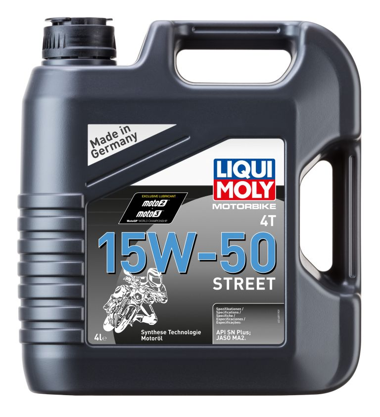 Моторное масло 4-х тактное LIQUI MOLY Motorbike Street 1689 15W-50 синтетическое 4 л