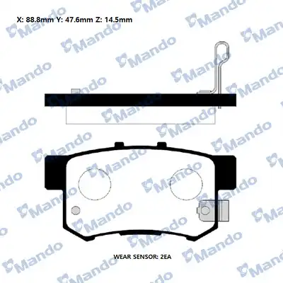 колодки дисковые задние!\ Honda Accord 1.8-2.3/2.0TD 90-99, Rover 600 1.8-2.3 93>