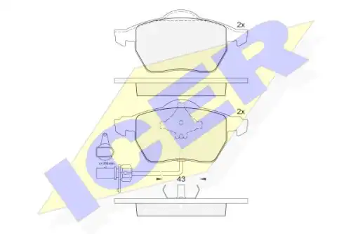 181331-203 колодки дисковые передние!\ Audi A6 1.8T/2.0/2.5TDi 97-02,VW Passat 1.6-2.5TDi 98>