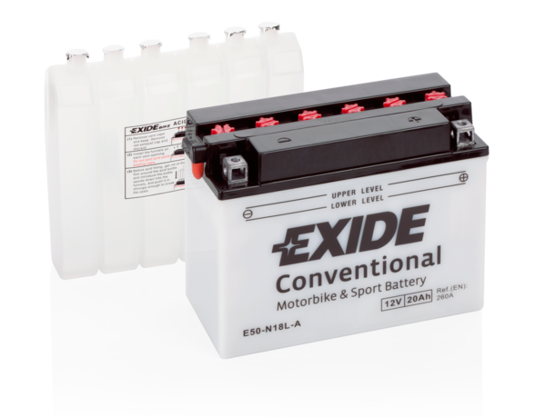 Аккумулятор EXIDE E50-N18L-A 20 Ач 260 А 205x90x165 мм 0 (-+) обратная