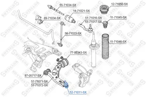 опора шаровая нижняя!\ Mazda 3 BK3P 03>