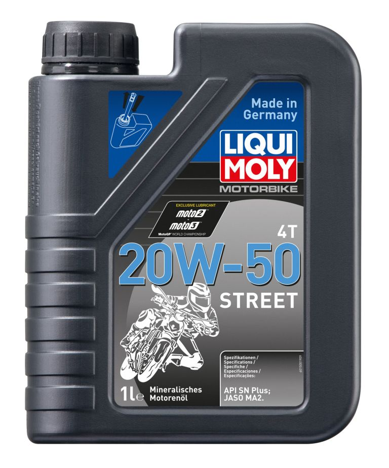 Моторное масло 4-х тактное LIQUI MOLY Motorbike Street 1500 20W-50 минеральное 1 л