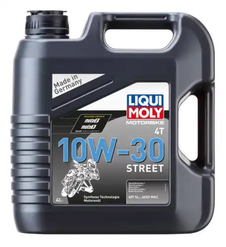 Моторное масло 4-х тактное LIQUI MOLY Motorbike Street 1688 10W-30 синтетическое 4 л