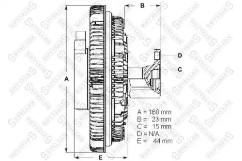 муфта вентилятора!\ MB W463 3.0-3.2 M103/M104 90>